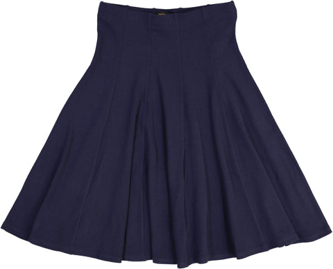 BGDK Ladies Ribbed Panel Skirt - Navy BK1610A