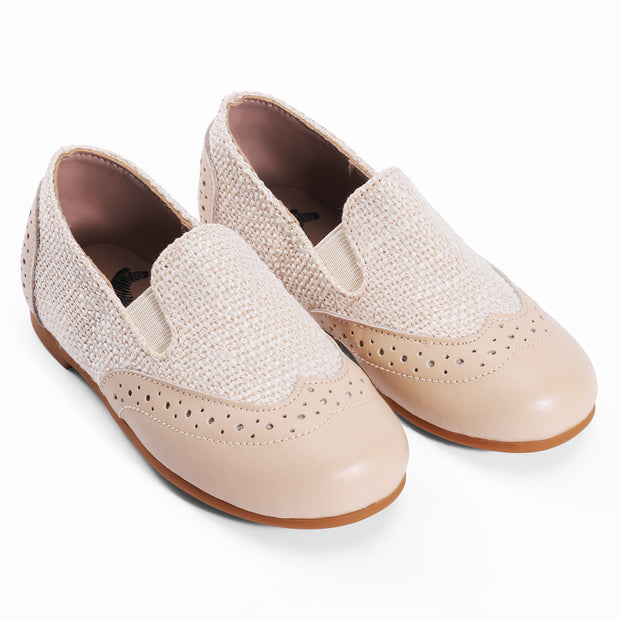 Zeebra Kids bone wingtip loafers for boys or girls dressy occasions