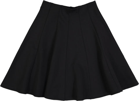 BGDK Girls Lycra Ponti Panel Skirt - Black GM-5023K