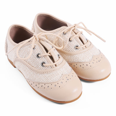 Zeebra Kids bone wingtip lace ups oxfords for boys dressy occasions