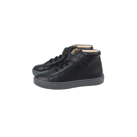 Perroquet Boys High-Top Camper Sneaker - Black/Gray