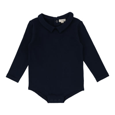 Lil Legs Collar Onesie Long Sleeve - Navy