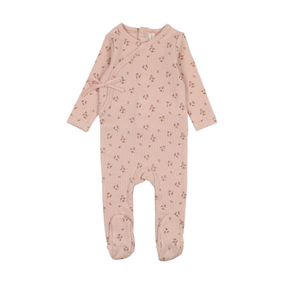 Lilette Dainty Floral Footie - Dusty Pink/Floral