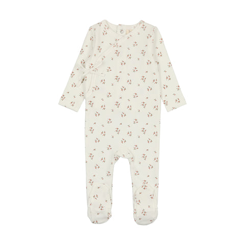 Lilette Dainty Floral Footie - Winter White/Floral