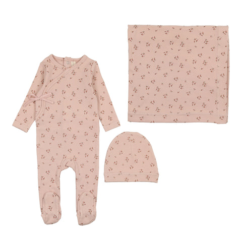 Lilette Dainty Floral Layette Set - Dusty Pink/Floral