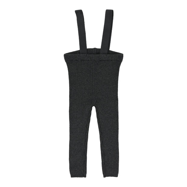 Analogie Knit Suspender Leggings - Dark Gray