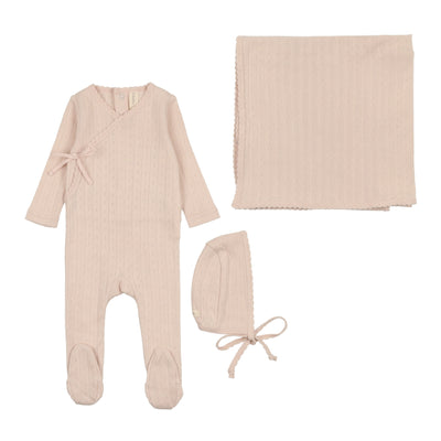 Lilette Fine Pointelle Layette Set - Petal