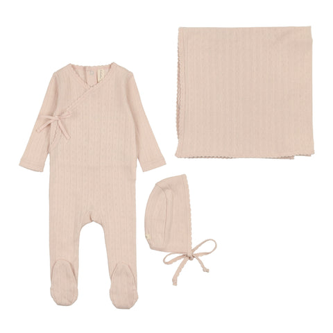 Lilette Fine Pointelle Layette Set - Petal Pink