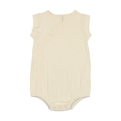 Lilette Fine Pointelle Romper - Cream