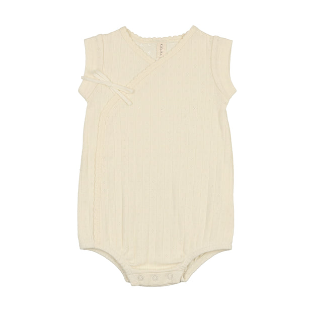 Lilette Fine Pointelle Romper - Cream