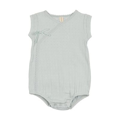 Lilette Fine Pointelle Romper - Sky Blue