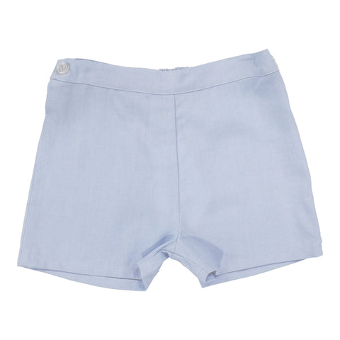 Analogie light blue linen shorts from our Gingham Dressy Collection.