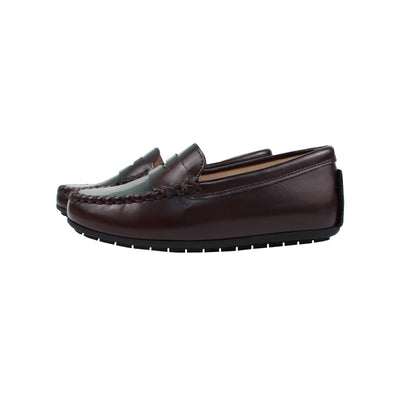 Perroquet High-Shine Leather Penny Loafers - Burgundy