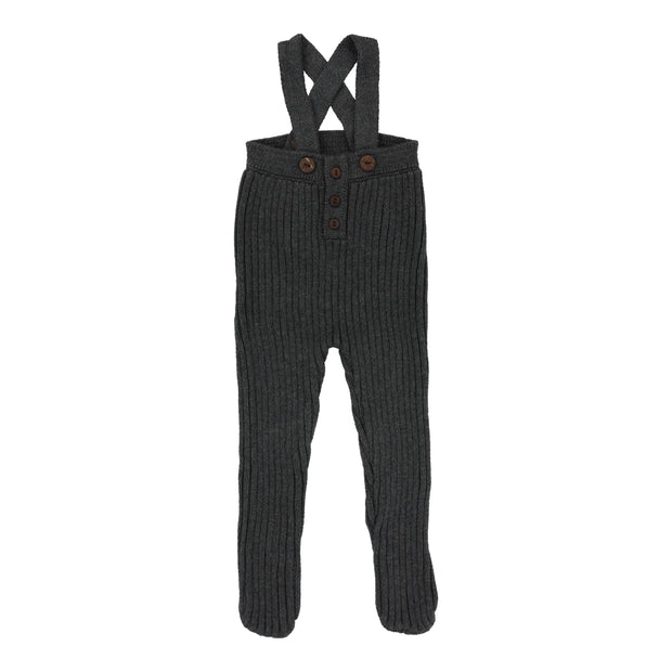 Analogie Rib Knit Overalls - Gray