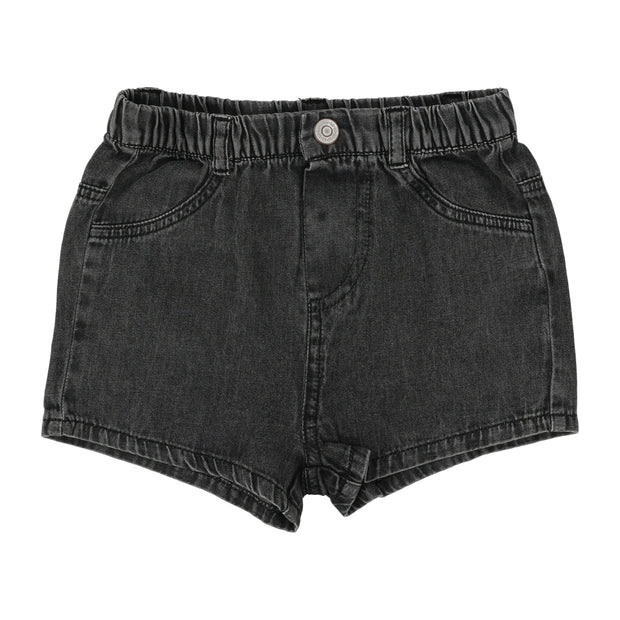 Analogie black wash stonewash shorts from our Stonewash Collection.