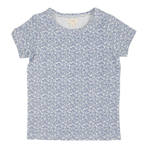 Lil Legs Poppy Floral T-Shirt Short Sleeve - White (Printed Weekday Collection)