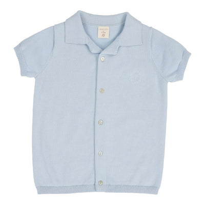 Analogie light blue boys knit grandpa sweater from our Dressy Knit Basics.