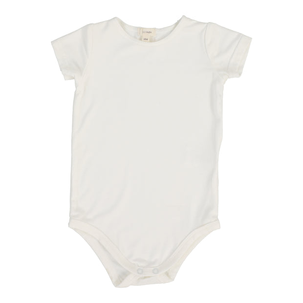 Lil Legs winter white bamboo short sleeve onesie from our .