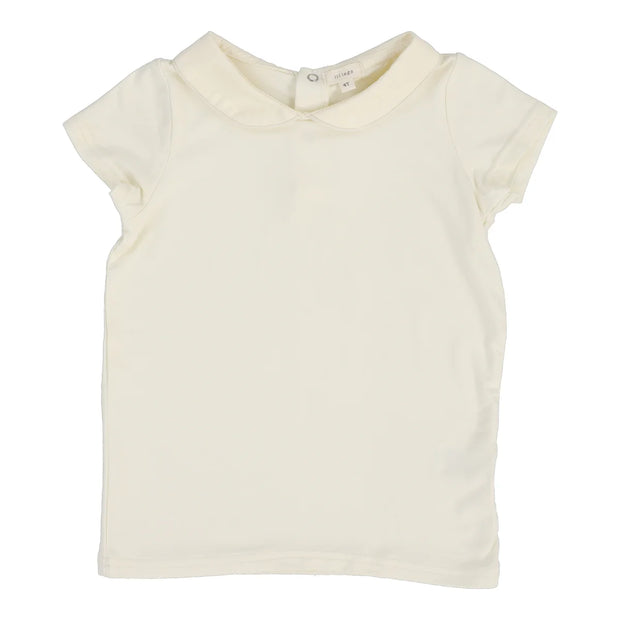 Lil Legs cream peter pan t-shirt from our Dressy Basics.