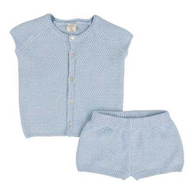 Analogie light blue knit boys set from our .