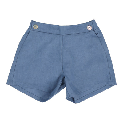 Analogie bright blue linen shorts from our Dressy Basics.