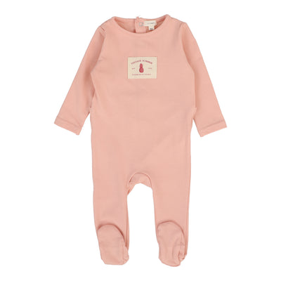 Lil Legs Contrast Footie - Coral (Vintage Contrast Collection)