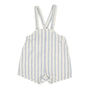 Analogie Linen Stripe Pocket Romper - Blue