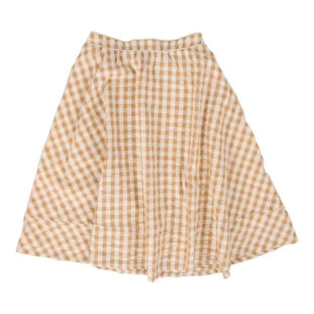 Analogie golden gingham skirt from our Gingham Dressy Collection.