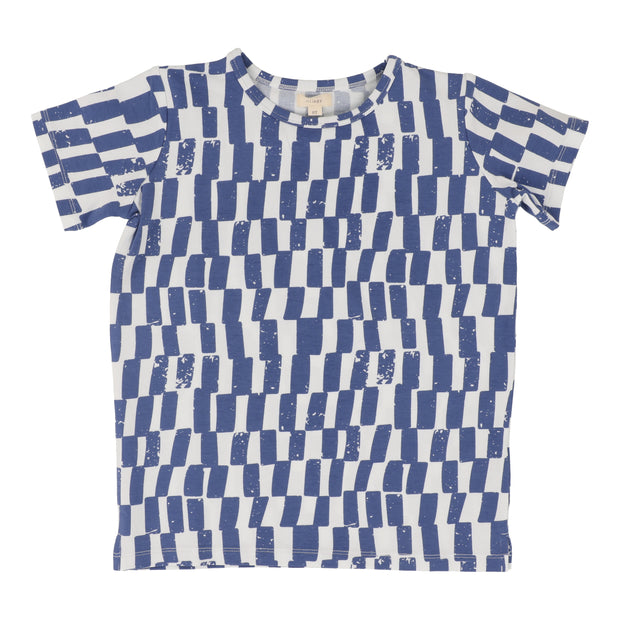 Lil Legs Boys Checked T-Shirt - Blue