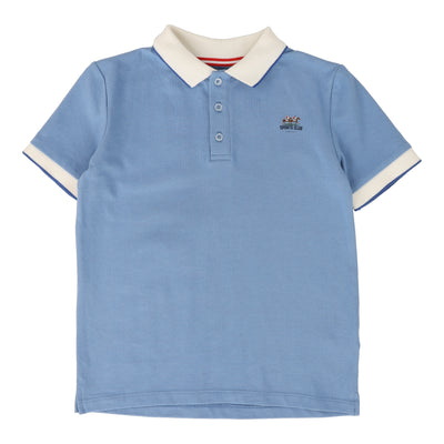 Analogie light blue boys polo short sleeve from our Sports Collection.