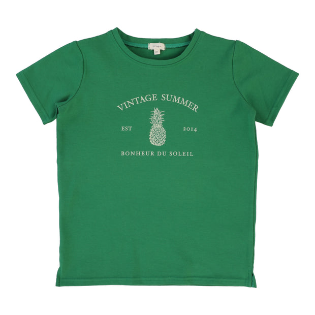 Lil Legs Boys Print T-Shirt Short Sleeve - Green