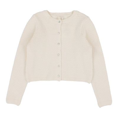 Analogie Knit Classic Cardigan - Natural Ivory