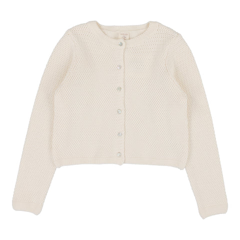 Analogie Knit Classic Cardigan - Natural Ivory