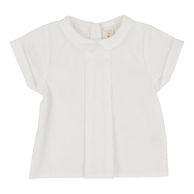 Analogie white toddler poplin shirt from our Lightweight Denim Collection.