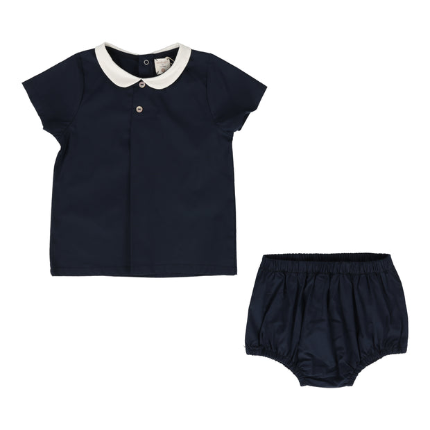 Analogie navy peter pan boys set from our Poplin Collection.