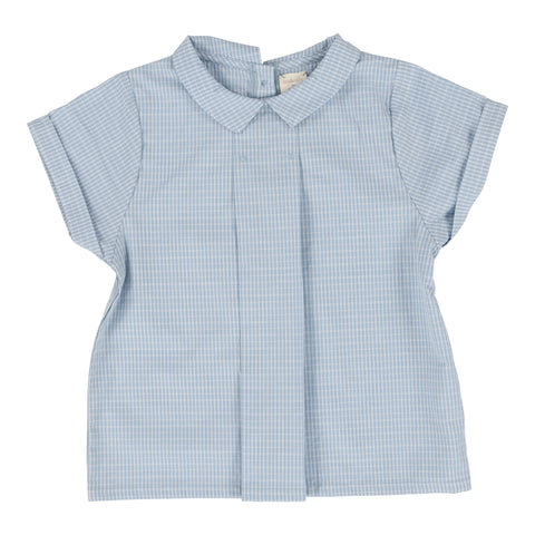 Analogie light blue windowpane toddler collar shirt from our Windowpane Collection.