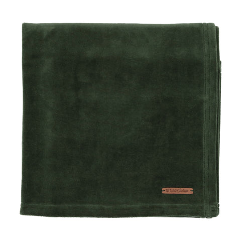 Lil Legs Leather Tag Blanket - Green Leather Tab