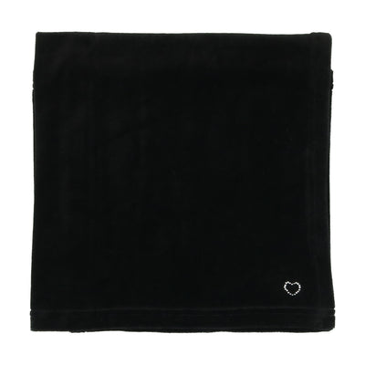 Lil Legs Leather Tag Blanket - Black Rhinestone