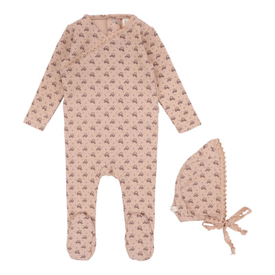 Lilette Dotty Florette Footie Set - Roseberry