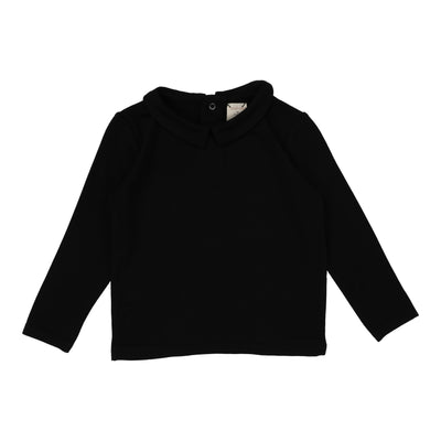 Lil Legs Collar T-Shirt Long Sleeve - Black