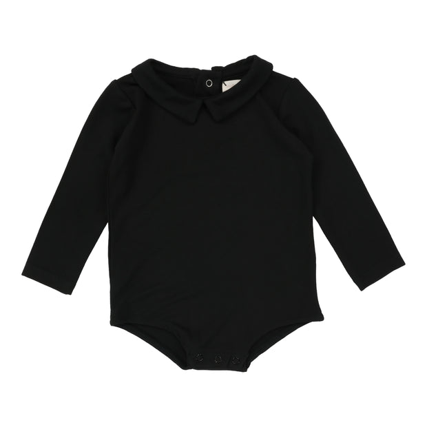 Lil Legs Collar Onesie Long Sleeve - Black