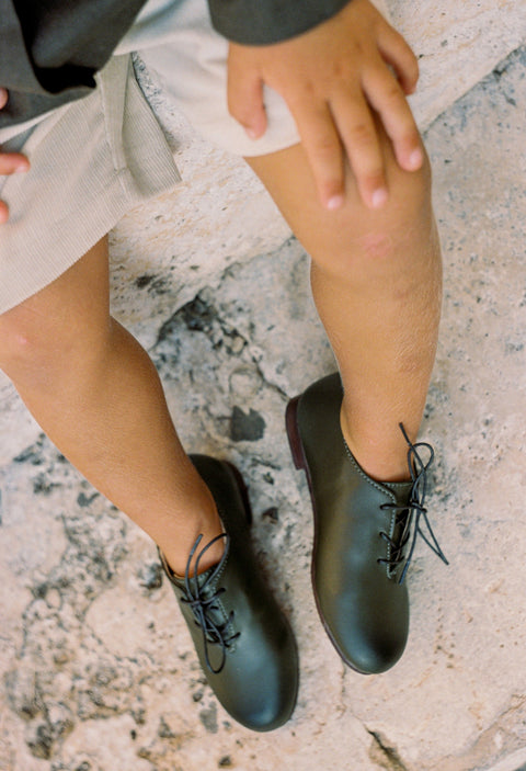 Tannery + Co Moss Oxfords - Dark Olive