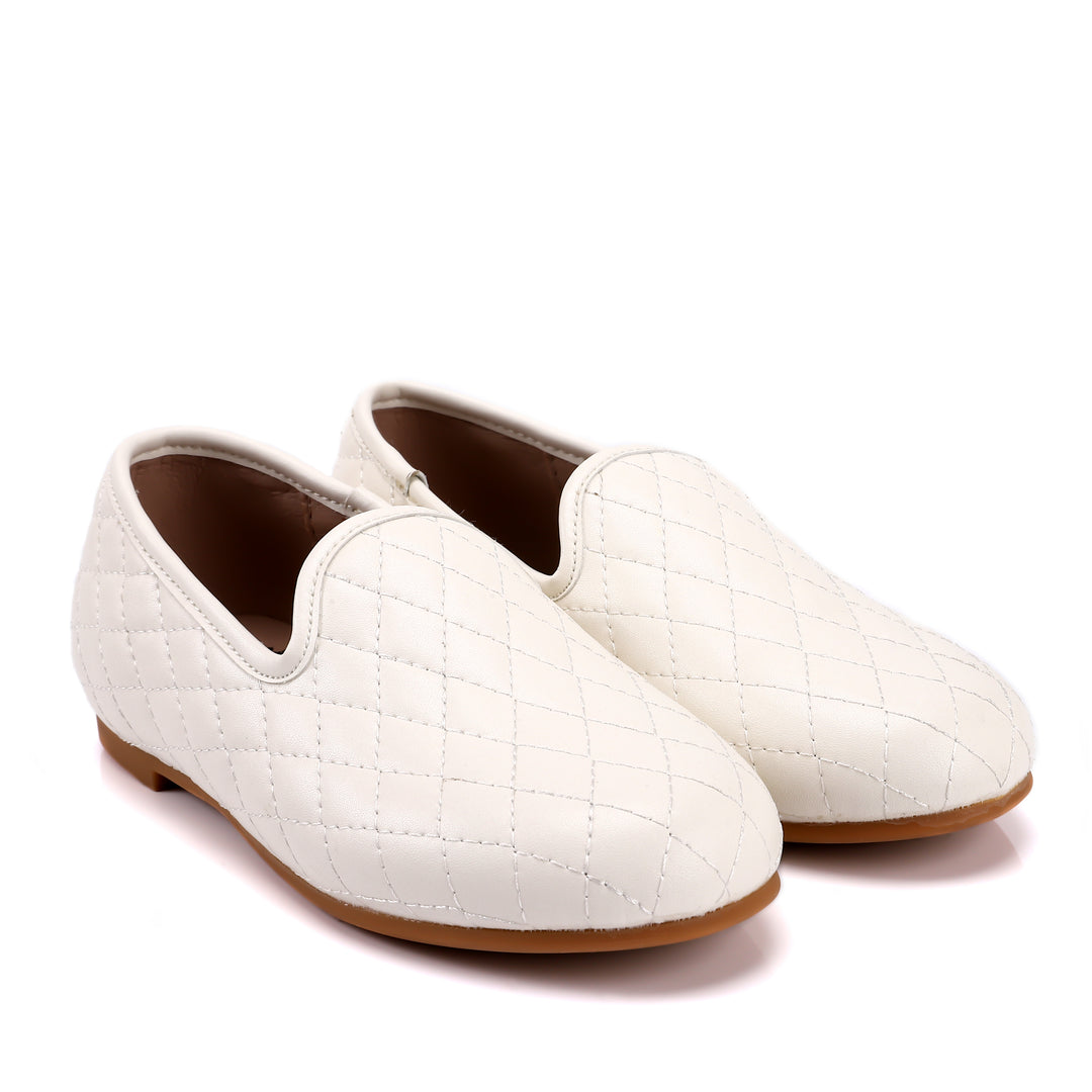 Zeebra Kids Quilted Loafers Cream 21