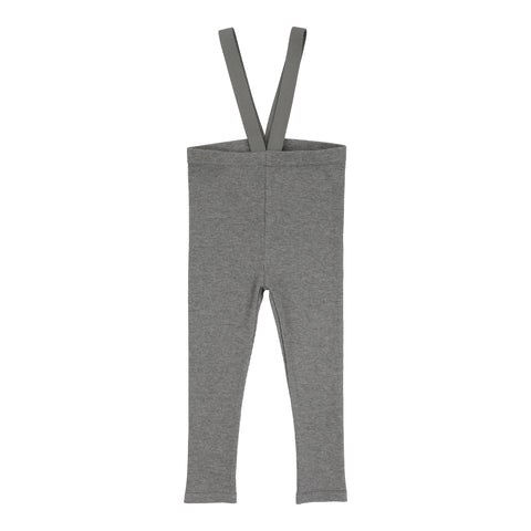 Lil Legs Suspender Leggings - Light Gray