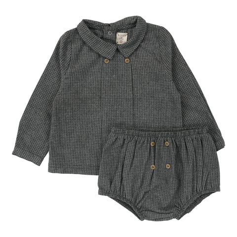 Analogie Toddler Boys Set - Gray Houndstooth