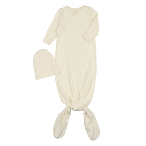 Lilette Baby Gown Set - Cream