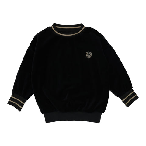 Analogie Velour Sweatshirt - Black