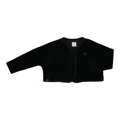 Analogie Velour Cardigan - Black