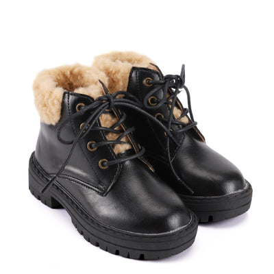 Zeebra Kids Sherpa Boots - Black