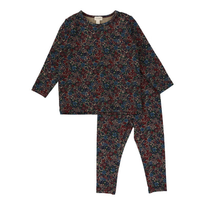 Lil Legs Floral Ribbed Set - All Over Floral